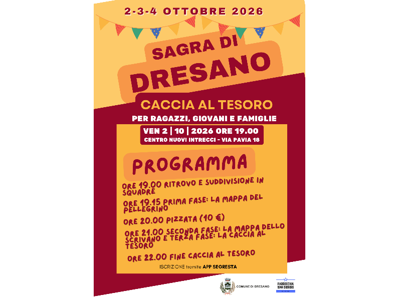 CACCIA AL TESORO - SAGRA 2026 DRESANO